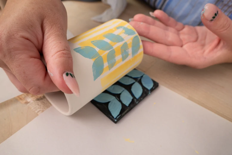 Printmaking on Bisque Process 1